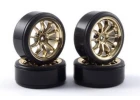 10 Spoke Drift Wheel / Tyre Set (4) - Gold