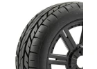 Fastrax 1:8 Eagle Road Tread Tyres Mounted on Black Wheels (2)