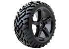 Fastrax 1:8 Truggy Arrow Mounted On 5-Spoke Black 0 Offset (2)