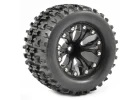Fastrax Jigsaw Tyres Mounted on 1:10 MT Black Zero Offset Wheels (2)