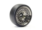Fastrax Drift D1 Tyres Mounted on 9mm Offset Classic Black Chrome Wheels (4)