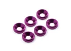 Fastrax M3 Countersunk Washer Purple (6)
