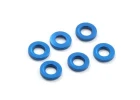 Fastrax M3 Flat Washer Blue 1.0mm (6)