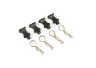 Fastrax Pro Aluminium Easypull Tabs + Bodyclips (4Pc) - Black