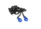 Fastrax Deluxe Aluminium Blue Winch Hooks + Black Chain Set