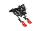 Fastrax Deluxe Aluminium Red Winch Hooks + Black Chain Set