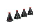 Fastrax Scale 6-Ton Alloy Adjustable Scale Height Jack Stand (4Pc) - Black