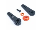 Fastrax 25T Jumbo Black Aluminium 3-In-1 Servo Horn (Futaba)