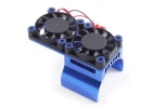Clip On 1:10 540 Size Motor Heatsink With Dual Fan - Blue