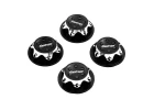 Fastrax Antidust 17mm Serrated Aluminium Wheel Nuts (4) - Black