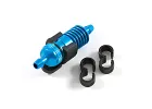 Fastrax Blue Fuel Filter W/Mount + Fuel Tube Clips