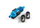 Fastrax Blue Fuel Filter W/Mount + Fuel Tube Clips