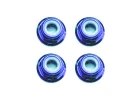 Fastrax M3 Blue Flanged Locknuts 4Pcs