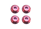 Fastrax M3 Red Flanged Locknuts 4Pcs