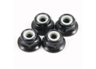 Fastrax M4 Black Flanged Locking Wheel Nuts (4)