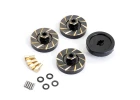 Fastrax TRX-4M Black Brass Wheel Hex Counterweight (4)