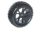 FTX Vantage Front Buggy Tyres Mounted on Black Wheels - 1 Pair