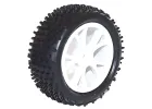 FTX Vantage Front Buggy Tyres Mounted on White Wheels - 1 Pair