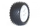 FTX Vantage Rear Buggy Tyres Pre Mounted on White Wheels - 1 Pair