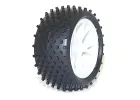 FTX Vantage Rear Buggy Tyres Pre Mounted on White Wheels - 1 Pair
