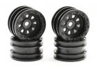 FTX Outback Mini Wheel Set - Black (4Pc)
