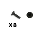 FTX Outback Mini 3.0 Flat Head Self Tapping Screw 1.7X6 (8Pc