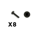 FTX Outback Mini 3.0 Round Hea D Self Tapping Screw 1.7X7 (8P