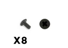 FTX Outback Mini 3.0 Button Head Metric Hex Screw 2X4 (8Pc)