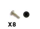 FTX Outback Mini 3.0 Button He Ad Metric Hex Screw 2X6 (8Pc)