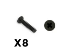 FTX Outback Mini 3.0 Round Hea D Self Tapping Screw 2X8 (8Pc)