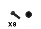 Fastrax FTX Fury Column Hex Head Self Tapping 2.5X8mm Screw (8Pc)