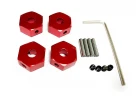Wheel Hex Drive 14mm Red Aluminium 3S (4)
