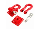 Trailer Shackle w/mounting bracket 1:10 Red (2)