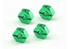 Wheel Hex 12mm Green Aluminium 4pcs - LMT Mini