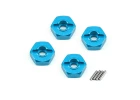 Wheel Hex 12mm 4pcs Blue Aluminium TT-01