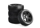 1:8 Buggy Off Road Wheel And Tyre Pre Mounted Set - Black (4)
