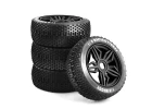 1:8 Buggy Off Road Wheel And Tyre Pre Mounted Set - Black (4)