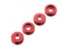 ARAC9920 Arrma Aluminium Front Hub Nut (Red) (4Pc)