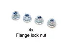 Tamiya 4mm Flange Lock Nut (4Pcs)