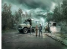 Chernobyl #1 Radiation Monitoring Station (ZiL Truck - Barrier Checkpoint & 5 Figures)