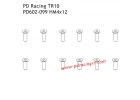 Flat Head Hex ScrewHM4*12 12PCS