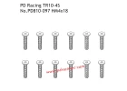 Flat Head Hex Screw HM4*18 12pcs