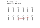 Hex Screw HM2.5*10 12PCS