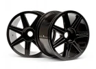 HPI 7 Spoke Black Chrome Trophy Truggy Wheel - 17mm Hex - 1 Pair