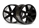 HPI 7 Spoke Black Chrome Trophy Truggy Wheel - 17mm Hex - 1 Pair