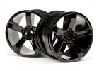 HPI Bullet Spoked Wheels Black Chrome (2)