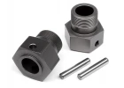 Wheel Hex Hub 24x27mm - Gunmetal, (2Pcs)