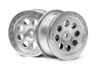 HPI ST-8 Matte Chrome Wheels - 0mm Offset - 1 Pair