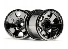 HPI Savage XS Warlock Wheels - Black Chrome - 2.2in - 1 Pair