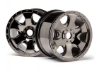HPI Warlock Savage 17mm Hex Wheels - Black Chrome